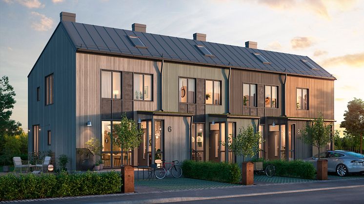 Förslaget har tagits fram av Mjöbäcks och Västkuststugan tillsammans med KVM Bostad och ritats av Andersson Arfwedson Arkitekter.