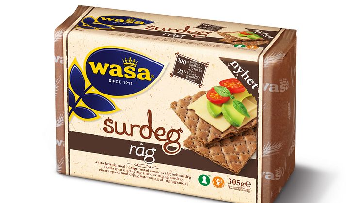 Nyhet från Wasa: Surdeg Råg – för dig som inte kan få nog av surdeg.