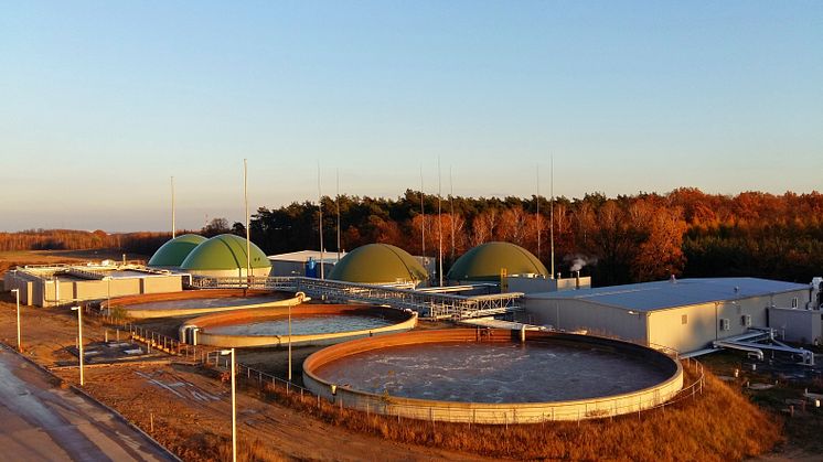 Komplette Kläranlage und Biogasanlage in Polen. Abb. Nijhuis