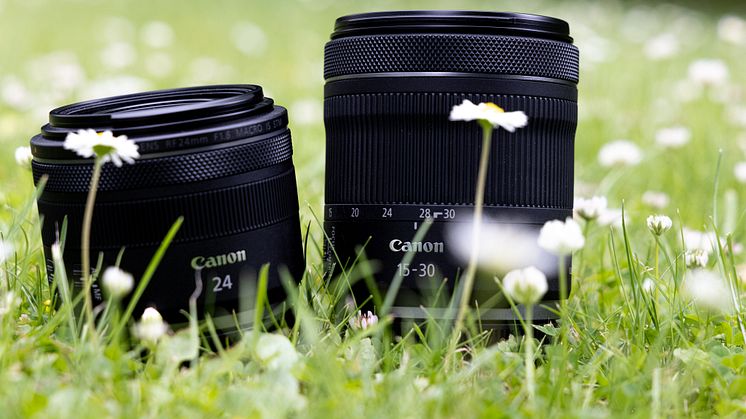 Canon’s portable and versatile new RF 24mm F1.8 MACRO IS STM and RF 15-30mm F4.5-6.3 IS STM lenses capture extraordinary detail, whether shooting macro photography or expansive environments.