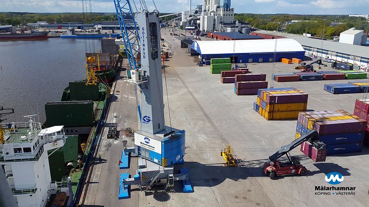 Nytt samarbete mellan Mälarhamnar och Stockholms hamnar samtidigt som hamnarna i Västerås och Köping rustas och utvecklas för att kunna ta emot större fartyg och högre godsvolymer.