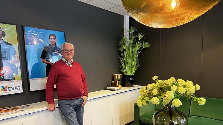 Kvalitetsleder Børge Nilssen i EVATs kontorlokale i Drammen.