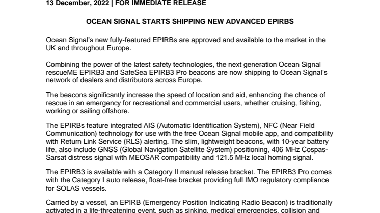 13 Dec 2022 - Ocean Signal Starts Shipping New Advanced EPIRBs.pdf
