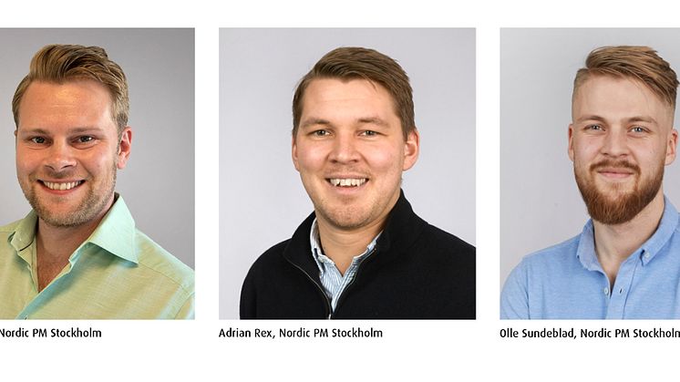 Tre nya medarbetare inom nytt affärsområde till Nordic PM