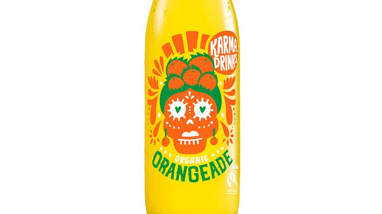 Orangeade-apelsin-vitbakgrund-KarmaDrinks-ekologisk-fairtrade-Beriksson
