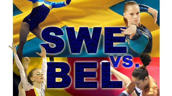Landskamp Sverige - Belgien i kvinnlig artistisk gymnastik 6 juni 