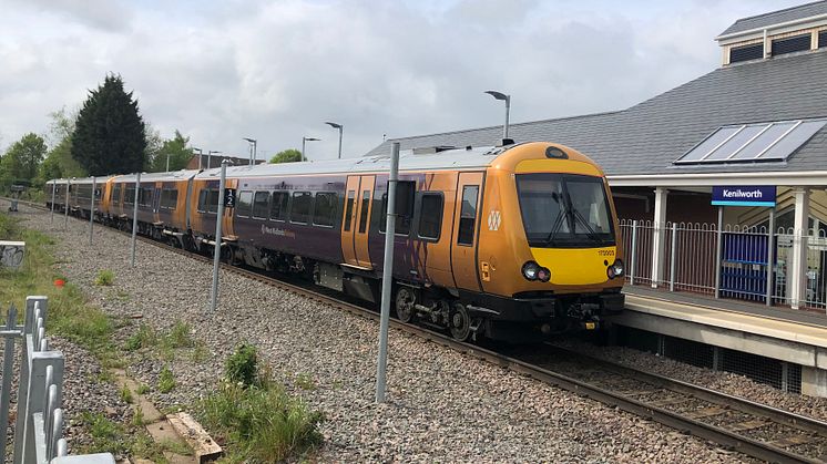 Two Class 172/0s on a test run through Kenilworth station – 28 April 2019