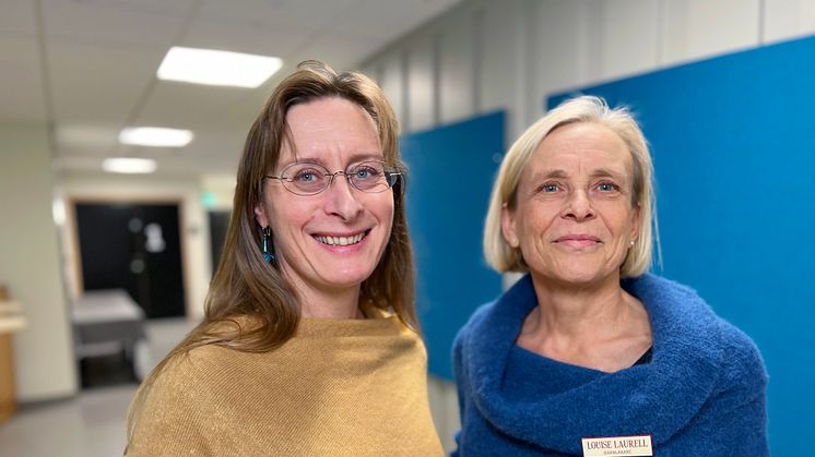 Fysioterapeut Sonja Andersson Marforio och barnläkare Louise Laurell har båda disputerat och satsar nu på att bli docenter så att de kan bedriva egen forskning.