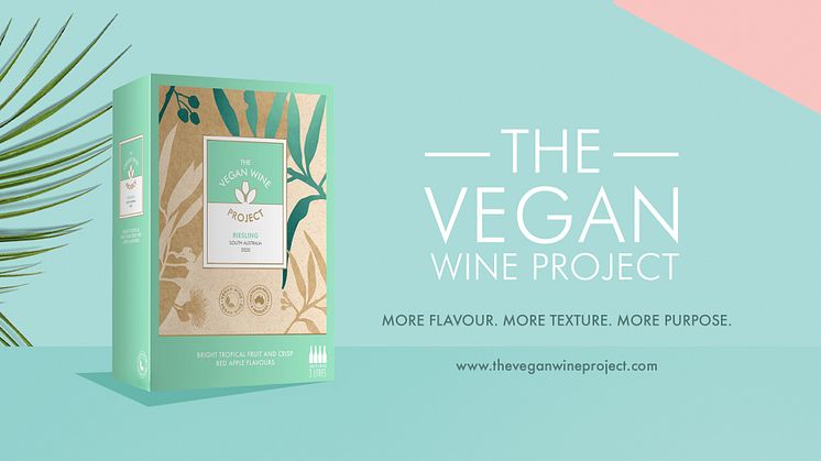 Eettinen uutuus-Riesling The Vegan Wine Projectilta Australiasta.