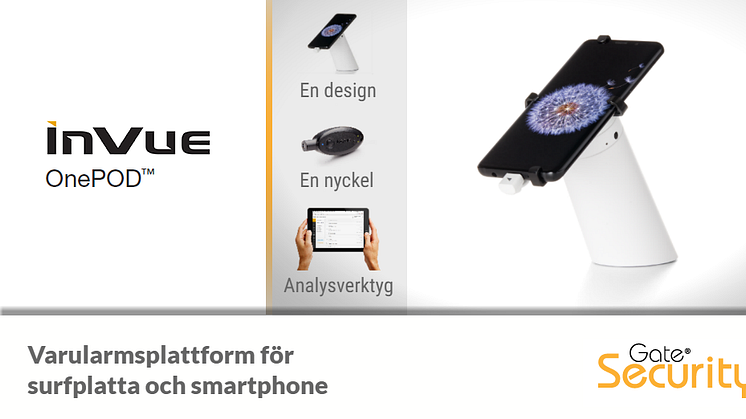 InVue OnePOD - varularmsplattform för smartphone och surfplatta