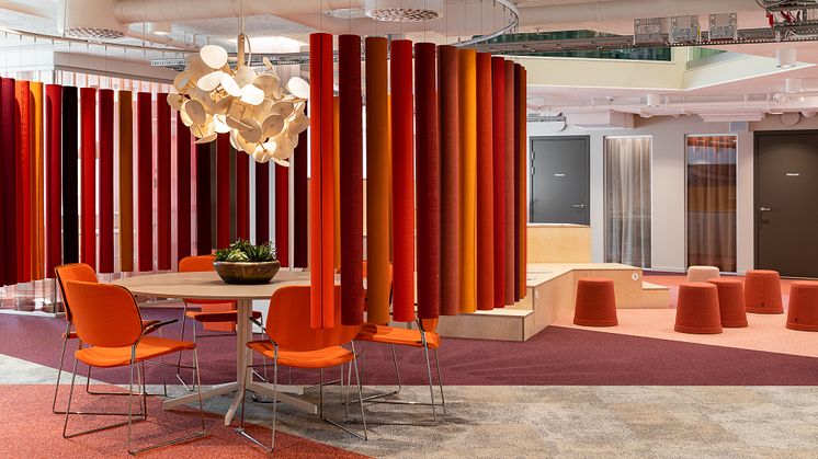 Inspirerande golvdesign från Interface gav Visions Stockholmskontor ett lyft