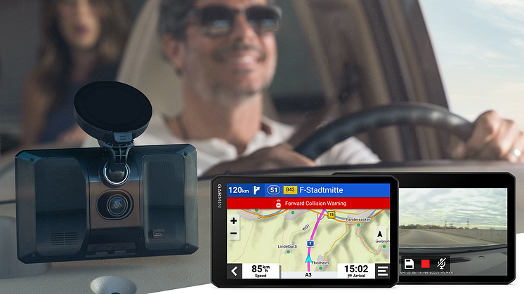 Nye GPS-navigatorer med dashbordkameraer fra Garmin