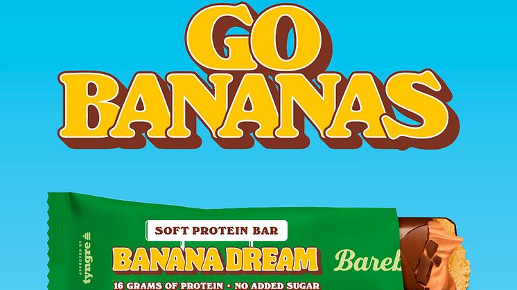 Banana Dream -proteiinipatukka sisältää 16g proteiinia
