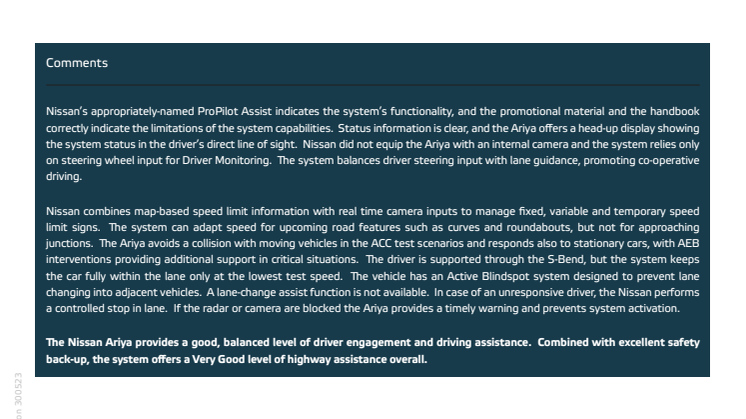 Euro NCAP-Assisted Driving 2023-Nissan Ariya-Datasheet.pdf