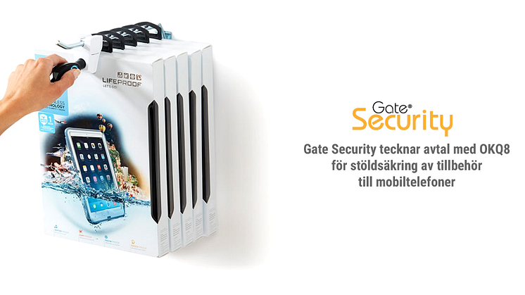 Gate Security tecknar avtal med OKQ8 för stöldsäkring av tillbehör till mobiltelefoner
