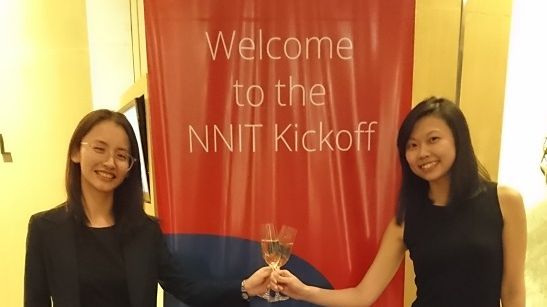 Carissa Choh (on the right) and Tina Lan, who is a  colleague in NNIT as well as ISPE.