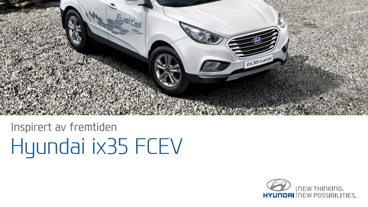 Brosjyre om Hyundais hydrogenelektriske bil ix35 Fuel Cell