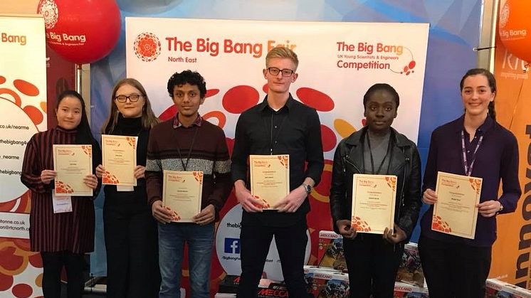 Karthik Mysore (third from left) with a group of Big Bang North East award entrants