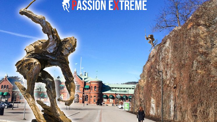 Extrem passion för skidåkning blir skulptur i Borås   