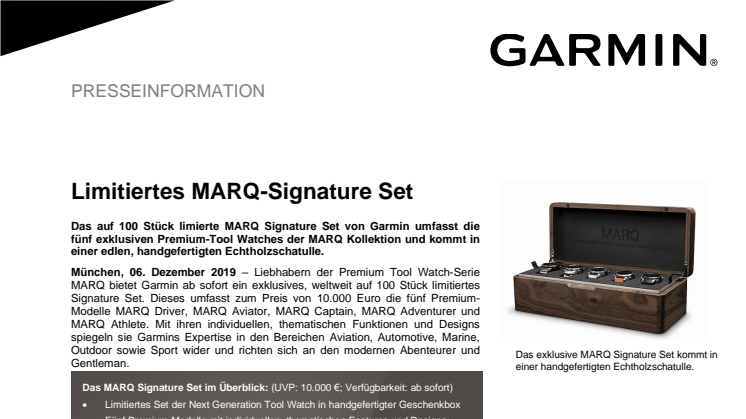 Limitiertes MARQ-Signature Set