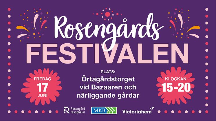 Rosengårdsfestivalen äger rum fredagen den 17 juni.
