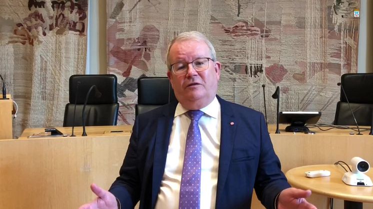 Kommunfullmäktiges ordförande Anders Teljebäck inför fullmäktige 17 juni 2021
