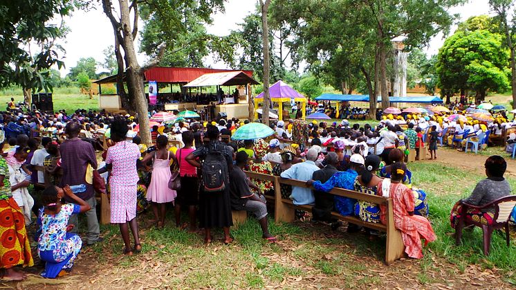 Gudstjänstfirande i Luozi, Kongo Kinshasa
