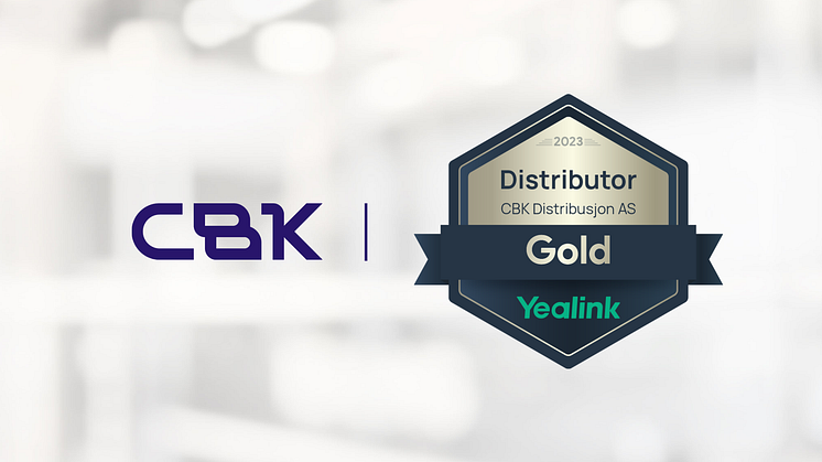 CBK har tilldelats titeln "Gulddistributör för 2023" av Yealink