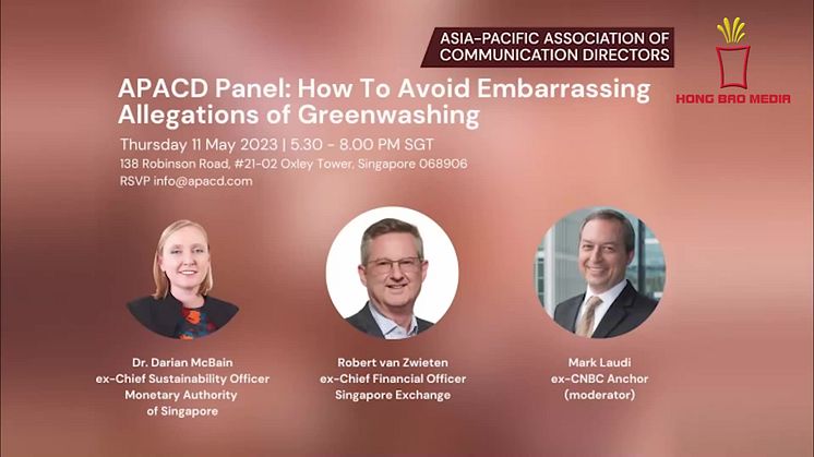 APACD event: How To Avoid Embarrassing Allegations of Greenwashing, May 11th 2023.