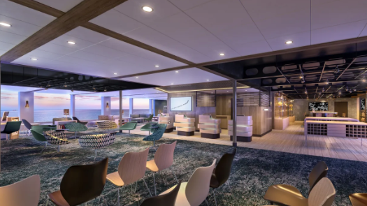 NEW LOOK: With large windows and open spaces, this is how the new Science Center and reception area on the completely refurbished MS Fram will look like. Photo: HURTIGRUTEN