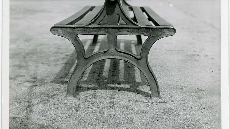 Double backed bench, 19th century. Stock Photography: The street office. 1920-1992. Traffic office archive. Stockholm city.
