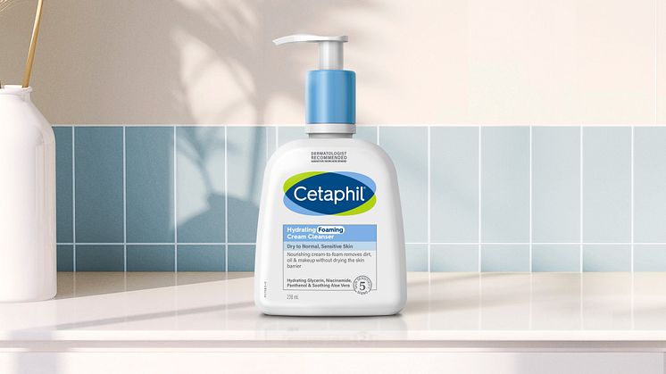 Cetaphils sortiment för rengöring av känslig hud växer! Cetaphil lanserar nu ﻿Hydrating Foaming Cream Cleanser