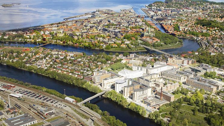 Sykehuset er blitt en integrert del av Trondheim by. Foto: Ratio/Nordic