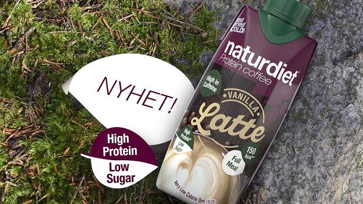 Naturdiet Vanilla Latte blir den tredje smaken i Protein Coffee serien. 