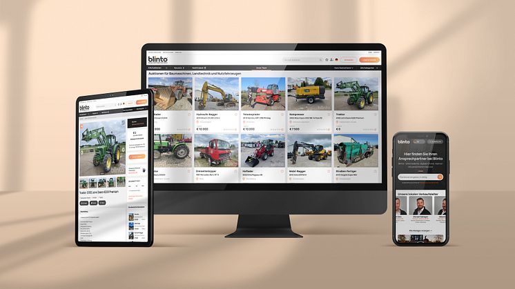 Blinto.de: Ihr Marktplatz für den Online-Handel gebrauchter Maschinen ist gestartet!