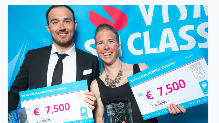 Andreas Nygaard och Astrid Øyre Slind, vinnarna av Visma Nordic Trophy