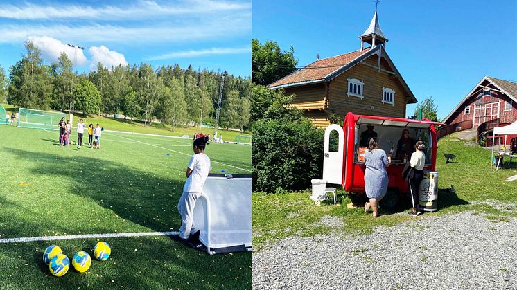 Fotballskole på Rommensletta og Eplebua på Øvre Fossum gård har bidratt til å gjøre sommeren fin for mange barn og unge på Stovner.