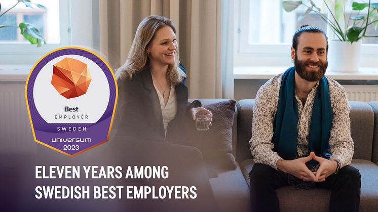 Eleven consistent years among Swedish Best Employers