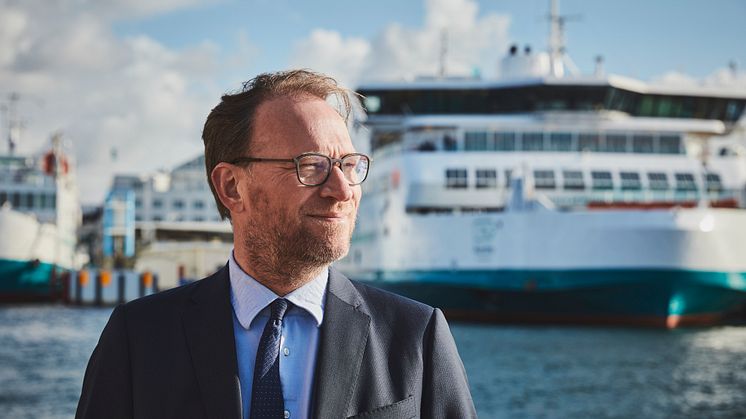 Byte från ForSea till Öresundslinjen ger en tydligare geografisk koppling till hela Öresundsregionen. I bild, Kristian Durhuus, CEO Molslinjen