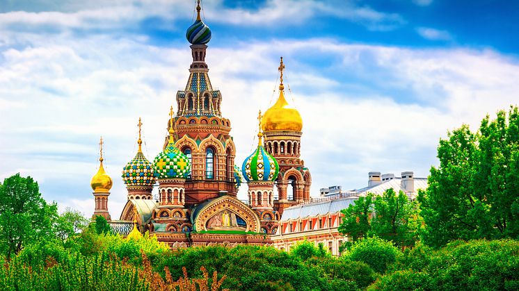 Färgglad kyrka i Sankt Petersburg, Ryssland. Foto: Shutterstock.