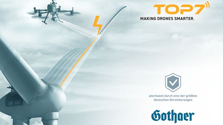 Gothaer erkennt drohnengestützte Blitzschutz-Messung bei Windenergieanlagen von TOPseven an