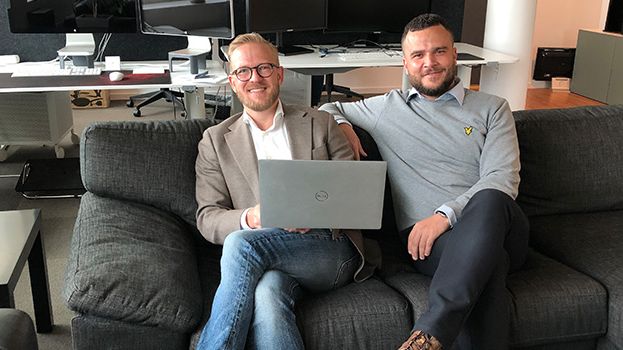 Roderick Hrisov och Ahmed Krayem är två av ägarna till IT-företaget The Farm Interactive. –Vi vill hjälpa andra företag att ta sin del av IT-evolutionen.