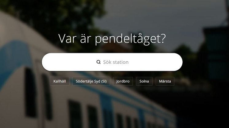 Pendelkoll.se är en gratistjänst som visar för resenärer aktuell tid till nästa tåg vid den Pendeltågsstation de vill åka från.