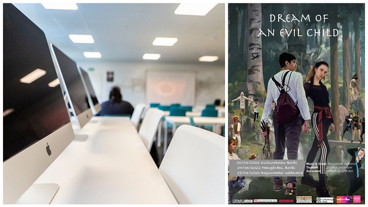 Elever på Thoren Innovation School i Uddevalla har bidragit till föreställningen Dream of an evil child.