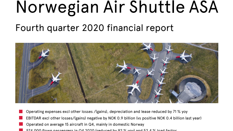 Norwegian Interim Report Q4 2020