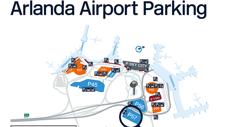 Stockholm Arlanda Airports nya terminalnära parkering. Källa Swedavia.