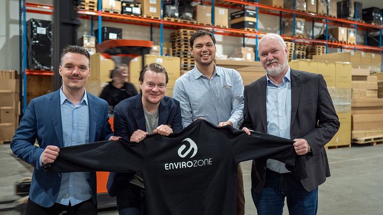 Fredrik Andersson, Roger Särevall, Gustav Gyllensten och Dan Sivervik vidareutvecklar logistikföretaget Envirozone.