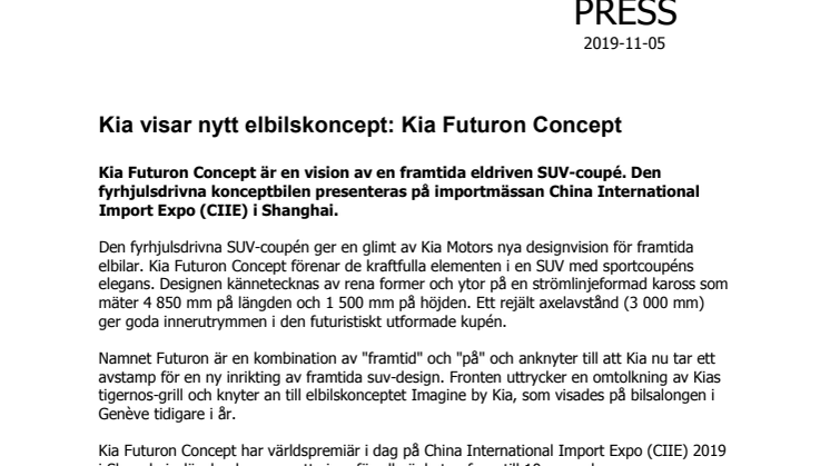 Kia visar nytt elbilskoncept: Kia Futuron Concept