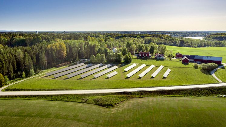 Solhagen i Torphyttan invigs sommaren 2020, men redan nu du teckna solabonnemang. Foto: Linde energi.