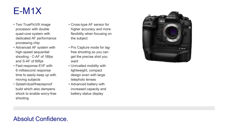 E-M1X Specifications